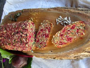 RUSTIC BEETROOT AND SEED BREAD