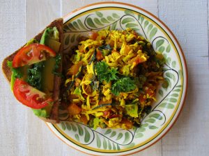 PUMPKIN AND SPINACH SCRAMBLED TOFU