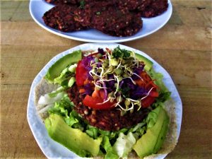 BLACK BEAN & BEETROOT BURGERS